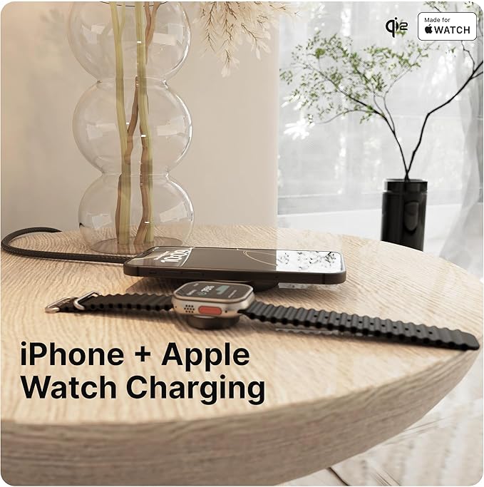 Zens Charging Cable Pro 2 – Qi2 Magnetic Wireless Phone Charger up to 15 W for iPhone 17/16/15/14/13/12 Apple Watch Fast Charge USB-C to USB-C Aluminium Housing 3.3 ft Cable