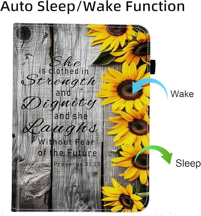 Case for iPad 9th Generation/iPad 8/iPad 7 iPad 10.2 2021 2020 2019/iPad Air 10.5/iPad Pro 10.5Card Slot PU Leather TPU Case Pen Holder Auto Wake SleepBible Verses Proverbs 31:25