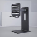 Adjustable Cell Phone StandAluminum Alloy Cellphone Holder StandCell Phone Charger Stand for iPhonesoporte para TabletCompatible with Tablets and Smartphones up to 12.9 inches（Black