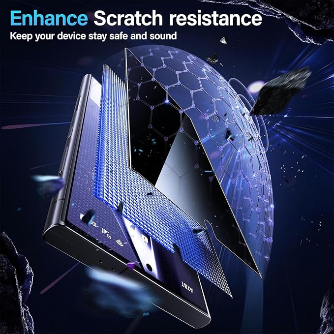 X-it for Samsung Galaxy S23 Ultra/S22 Ultra Screen Protector Privacy [Auto Alignment/Dust Removal]Bubble-Free[100% Ultrasonic Fingerprint ID] Easy Installation Full Coverage Anti-Spy [Non-Glass] 2 P