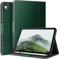 auaua Case for iPad (A16) 11th Generation 11 Inch 2025 iPad 10th Generation 10.9 Inch 2022 with Pencil Holder and Pocket Typing Angle Muti-Stand Magnetic Closure Auto Sleep/Wake (Green)