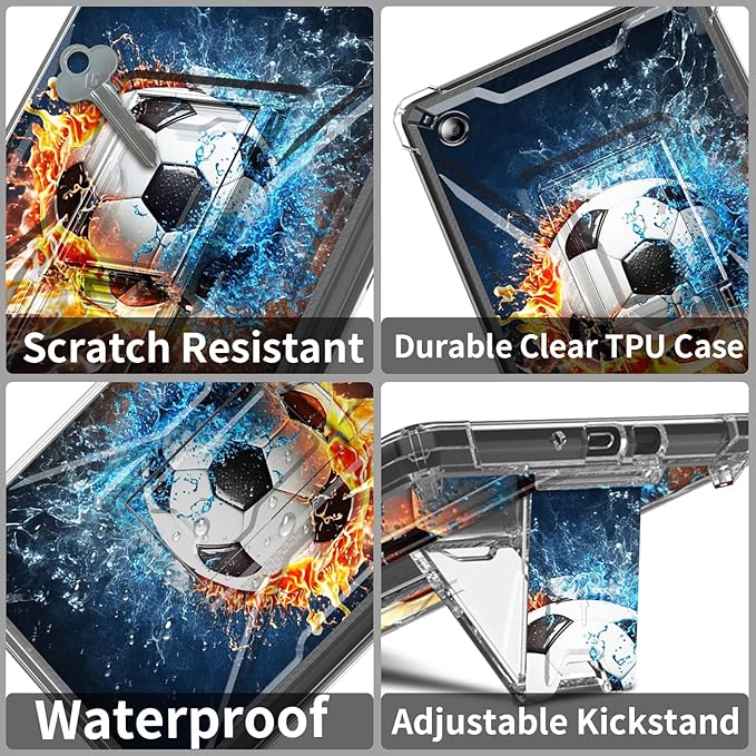 Case for iPad 10.2 2021/2020/2019 Shockproof Rugged Slim Heavy Duty Full Body Protective Case for iPad 9th/iPad 8th/7th Generation Soccer Ball