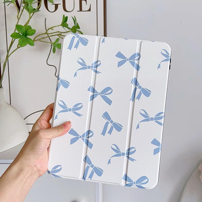 White and blue bow