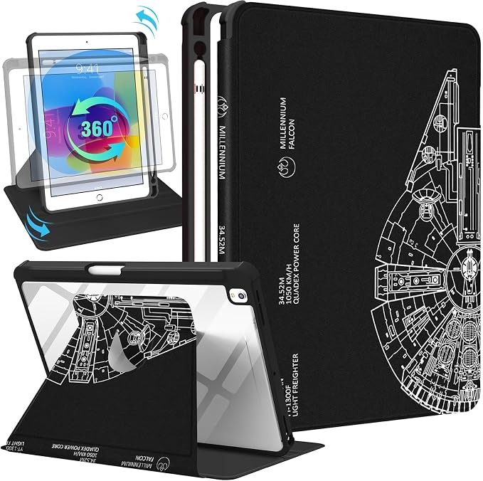 1-for iPad 789-Black Rotary Gear