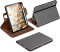 DTTO for iPad mini 7 (A17 Pro) Case iPad mini 7th / 6th Generation Case (2024/2021) 360 Degree Rotating Premium Leather Folio Stand Cover with Pencil Holder Grey