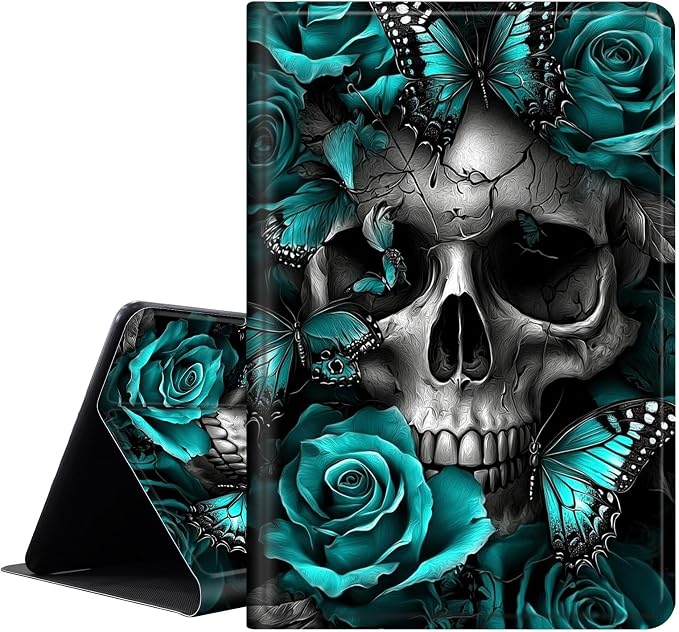 Blue Flower Skull