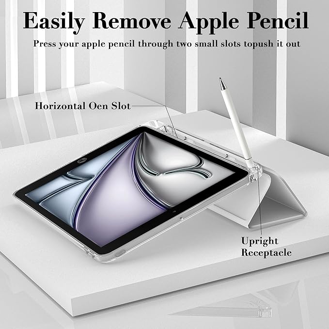 Idocolors Cute Kawaii Bamboo Panda Pad Case for 11 Inch iPad Pro 2022/2021/2020/2018 Clear TPU Trifold Stand Back Cover with Pencil Holder Auto Wake/Sleep Foldable Shockproof Protective Case