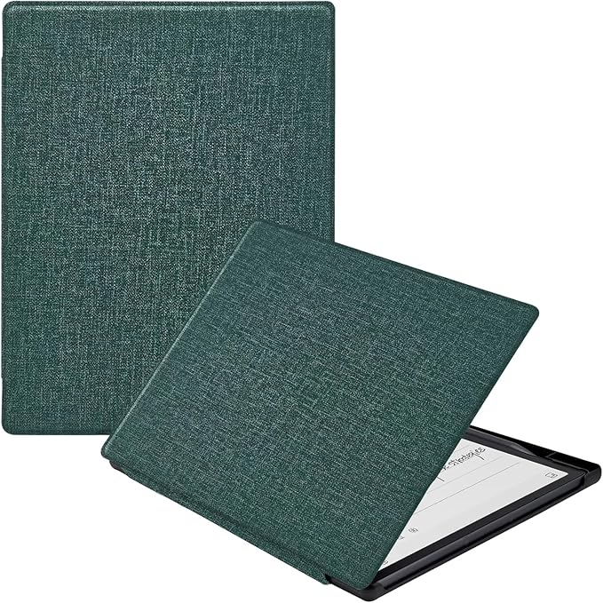 Slimshell Case for 8.2'' iFLYTEK AINOTE Air 2 Smart Auto Sleep/Wake Ultra-Thin Lightweight Leather Folio Cover with Built-in Pen Holder &amp Magnetic Closure (Cloth Sage Green)