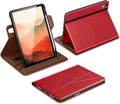 DTTO for iPad A16 Case iPad 11th / 10th Generation Case (2025/2022) 360 Degree Rotating Premium Leather Folio Stand Cover with Pencil Holder Red