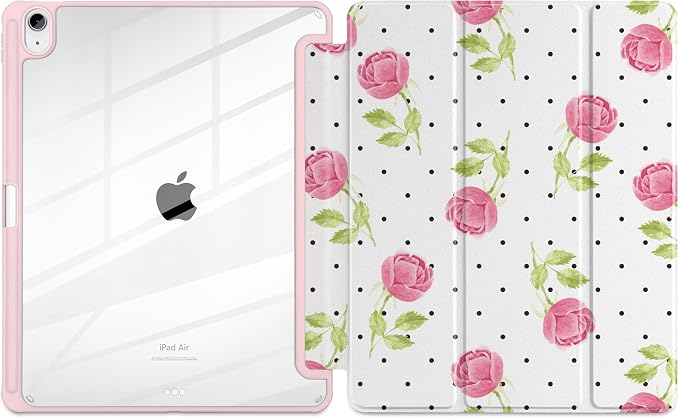 Watercolor Roses & Polka Dots
