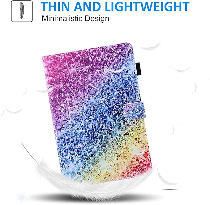 Dteck Case for All-New Fire HD 10 &amp HD 10 Plus Tablet (2021 Release 11th Generation) - Slim Multi-Angle Folio Stand Premium PU Leather Protective Smart Cover with Auto Wake Sleep Colorful Sand