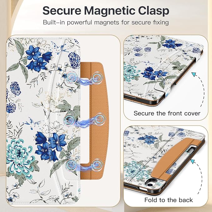 White Blue Floral