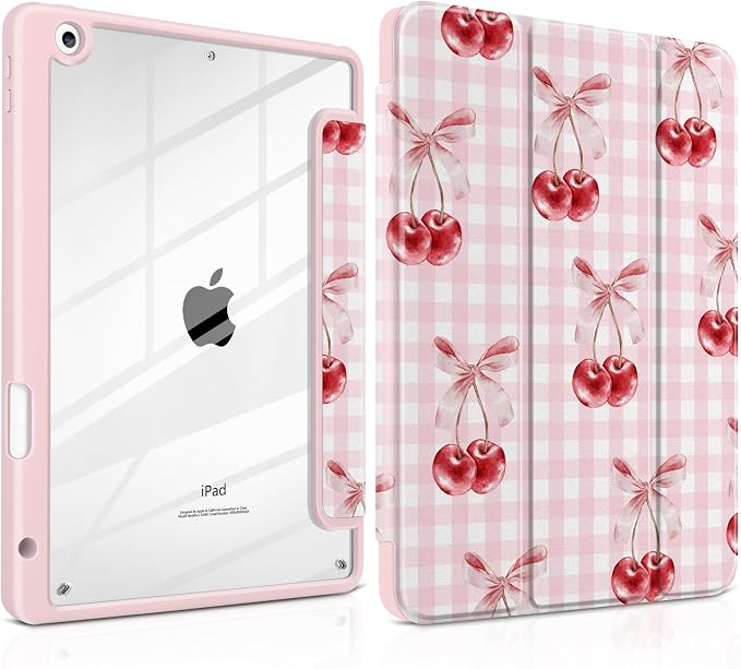 Pink Checkerboard & Cherries