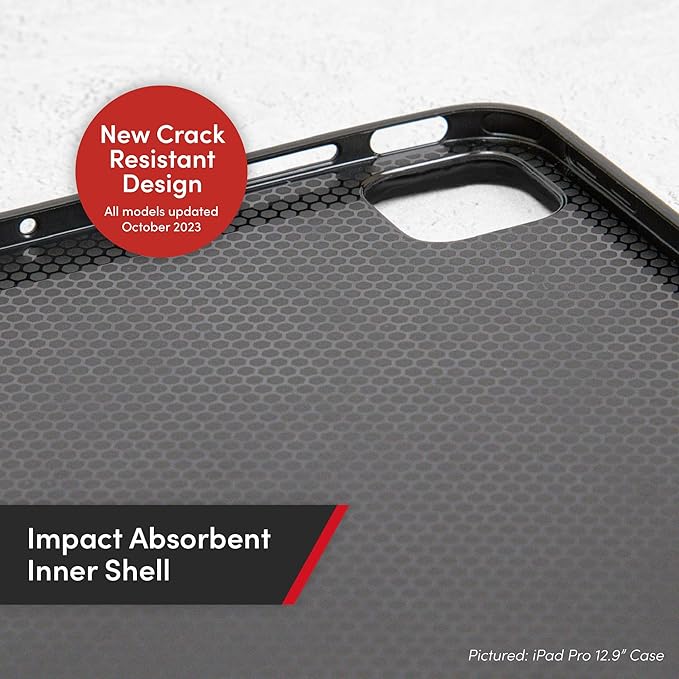 Casemade Real Leather Case Compatible with iPad Pro 11” M5 (2025)/M4 (2024) - Full-Grain Leather Cover Auto Sleep/Wake Dual Stand Position (Black)
