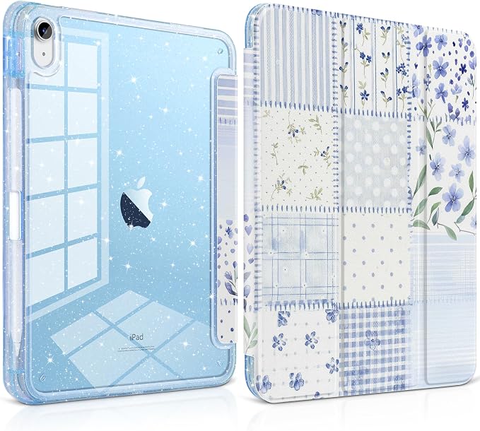 Blue Patchwork Floral