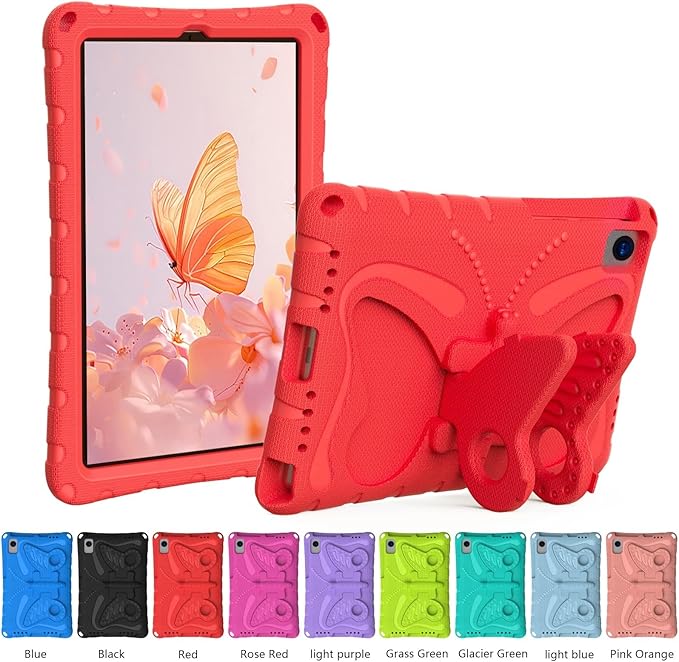 Case Compatible with Lenovo Tab M10 Plus 10.3 Inch/K10 10.3 TB-X606F/TB-X606X/TB-X6C6F/TB-X6C6XLightweight Shockproof Case EVA Foam Cover Stand Cover for Boys Girls(Red)