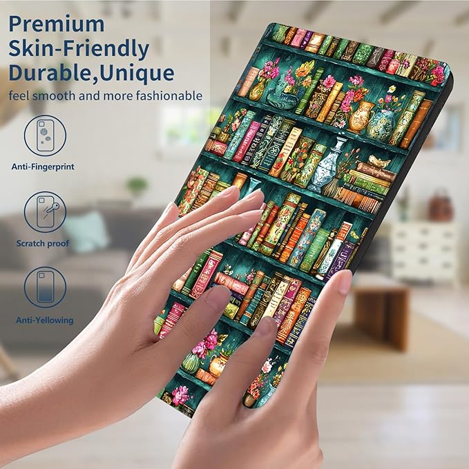 Slim Case for Samsung Galaxy Tab A9+ / A9 Plus 11 2023 (SM-X210/X216/X218) Lightweight PU Leather Multi-Angle Viewing Smart Stand Shell Cover with Auto Wake/Sleep Art Bookshelf