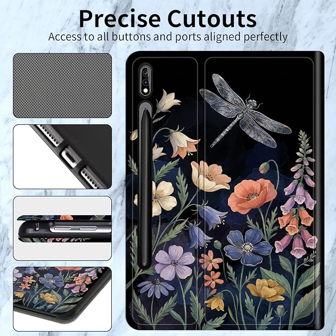 Dragonfly Dark Floral