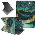 for iPad Pro 11 inch Case 2024 (M4) 360 Rotating Degree Stand Smart Cover with Auto Wake/Sleep Case for iPad Pro 11 inch 5th Generation 2024 Release - Mountains