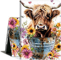 Case for iPad Air (A16) 11-inch 2025 &amp iPad 10th Gen 10.9-inch 2022 Slim Multi-Angle Stand Folio Cover with Auto Wake/Sleep Shockproof PU Leather Lightweight Protective Case Highland Cow Bucket