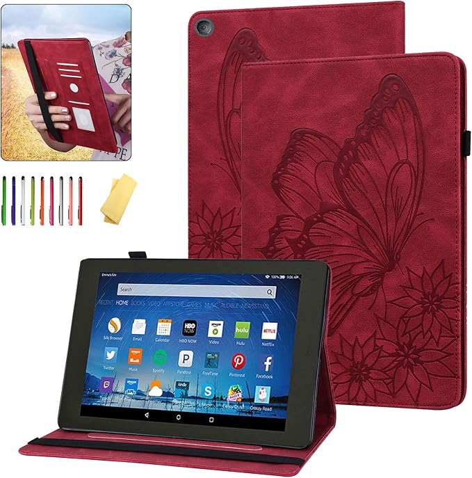 08# Flower Butterfly Red