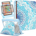 Kidcube for Kindle Fire HD 10/10 Plus Tablet Case - 13th/11th Generation (2023/2021) 10.1 Women Girls Cute Girly Design Unique Rotating Stand Pencil Holder Folio Cases for Amazon Fire HD 10/10 Plus