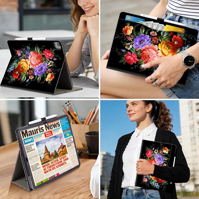 Black Colorful Floral