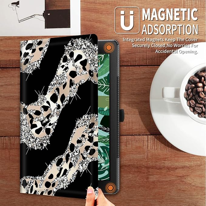 Glittler Black Sliver Leopard print