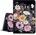 DIGTIALLL Case for Amazon Kindle Fire HD 8 Tablet (8th / 7th / 6th Generation - 2018 2017 and 2016 Release) PU Leather Smart Protective Cover with Auto Sleep/WakeMany Flowers