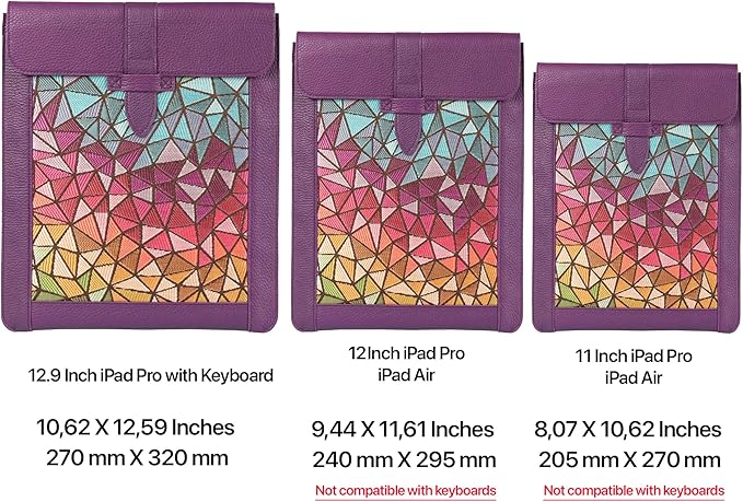 Londo Genuine Leather Sleeve Bag for Keyboard Tablet