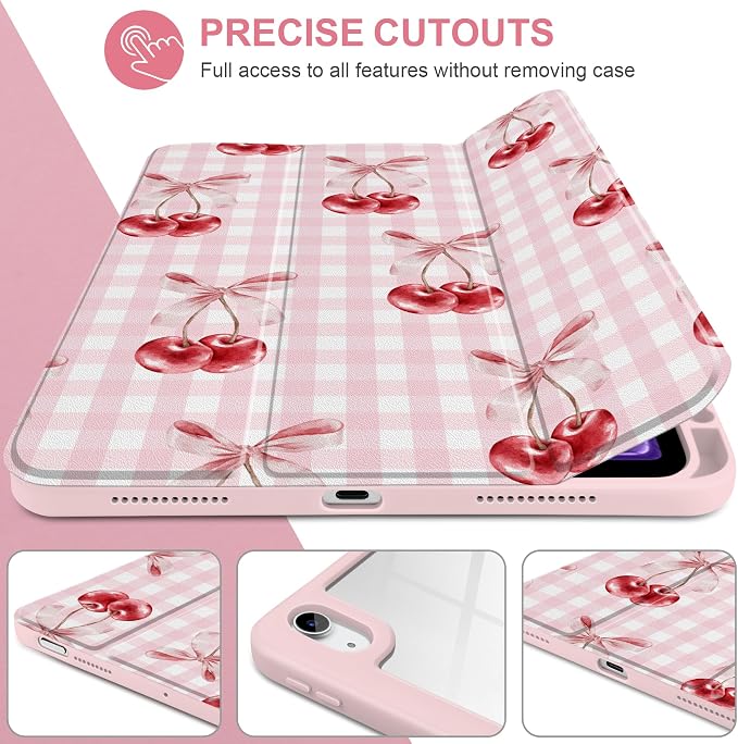 Pink Checkerboard & Cherries