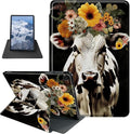 Cow Flower Pattern Case for Samsung Galaxy Tab S6 Lite 10.4 inch 2024/2022 (SM-P613/P619)/2020 (SM-P610/P615)BFDHGQZC 360 Degree Rotating Stand Protective Cover with Auto Sleep/Wake
