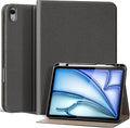 Leather Case for iPad Air 11 M4/M3/M2 (2026/2025/2024) &amp 10.9 5th/4th Gen (2020/2022) | with Pencil Holder | Auto Wake/Sleep | Protective Shockproof Cover | Adjustable Stand | Dark Gray