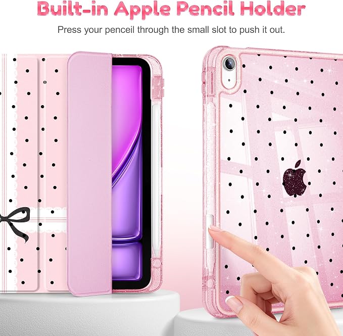 Bow Polka Dot-Pink