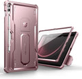 Dexnor Case for Samsung Galaxy Tab S9 FE Plus 12.4 Inch 2023 [Built in Screen Protector &amp Kickstand] with Pen Holder Heavy Duty Shockproof Full Body Protective Cover for Galaxy Tab S9 FE+Pink