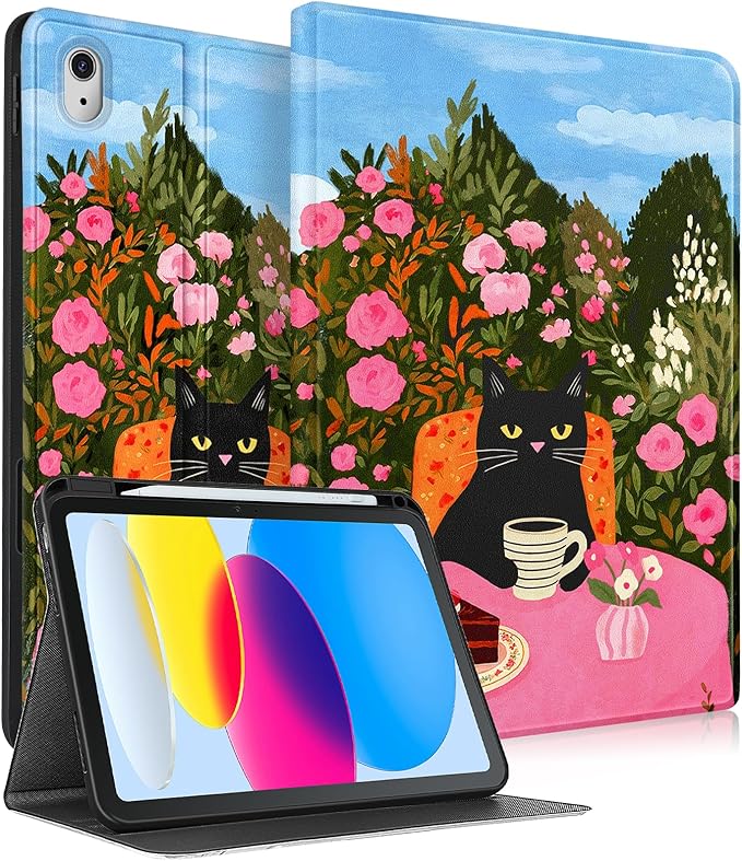 Black Cat and Floral