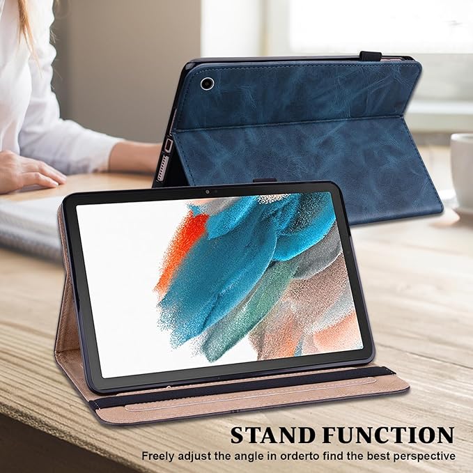 Case for Amazon Kindle Fire Max 11 Case (13th Generation 2023 Release) 11PU Leather Folio Stand Stylish Solid Color Stripe Stand Cover for Fire 11 Tablet - Blue