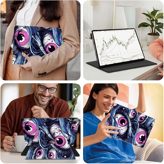 Case for iPad (A16) 11th Generation 11 Inch (2025)iPad 10th Generation 10.9 Inch (2022)360 Degree Rotating Multi-Angle Viewing Case with Auto Sleep/Wake-Trippy Eye