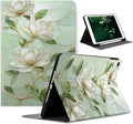 Compatible with iPad Air 13 inch Case (M3 2025 /M2 2024)/12.9 inch Case (6th/5th/4th/3rd 2022/2021/2020/2018) with Pencil HolderAuto Wake/Sleep Protect CoverElegant Vintage Magnolia Flowers