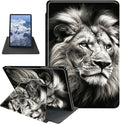Case for Kindle Fire HD 10 Tablet (5th/7th/9th Generation2015/2017/2019 Release) Lion Theme 360 Degree Rotating Stand Protective Cover with Auto Sleep/Wake for HD 10 Tablet