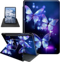 Purple Butterflies Pattern Case for Samsung Galaxy Tab S9 Ultra 14.6 Inch 2023-X910/X916/X918 / S8 Ultra 2022/S10 UltraBFDHGQZC 360 Degree Rotating Stand Protective Cover with Auto Sleep/Wake