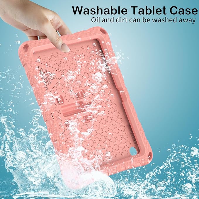 for Kindle Fire HD8 (2020/2022) Kids Girl Tablet Case Butterfly Wings Kickstand EVA Material Light Weight Shockproof Rugged Heavy Duty Kids Case for Kindle Fire HD8 Plus (2020/2022) (Pink)