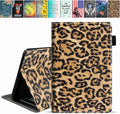 Case for All-New Kindle Fire HD 8/Fire HD 8 Plus Tablet (12th/10th Generation 2022/2020 Release) - PU Leather Stand Flip Cover with Card Slot &amp Pencil Holder Leopard Print