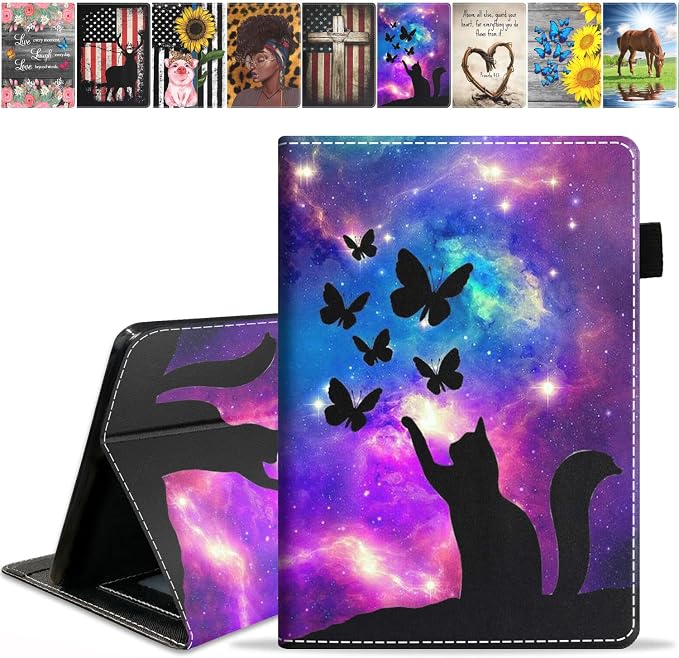 Galaxy Nebula Cat and Butterfly