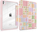 Case for iPad Pro 13 inch (M5) 2025 (M4) 2024 Release Slim Lightweight Cute Light Pink Cover with Clear Back TPU Edge Pencil Holder Trifold Stand Cute Bunny