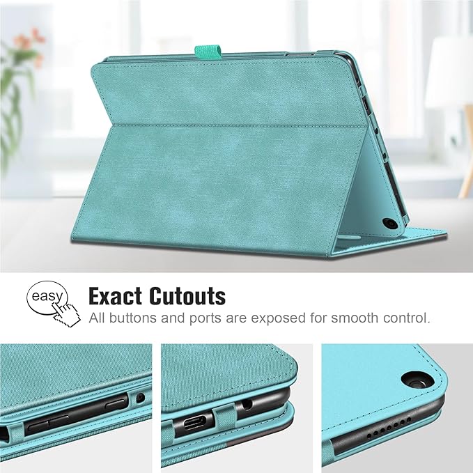 Fintie Case for All-New Amazon Fire HD 10 Tablet (13th/11th Generation 2023/2021 Release) - Multi-Angle Stand Cover with Pocket Auto Wake/Sleep Turquoise | 13th/11th Generation 2023/2021 Release w