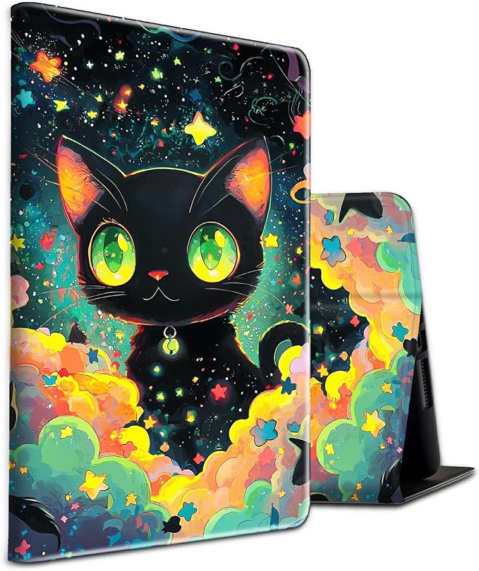 Black Cat With Green Eye