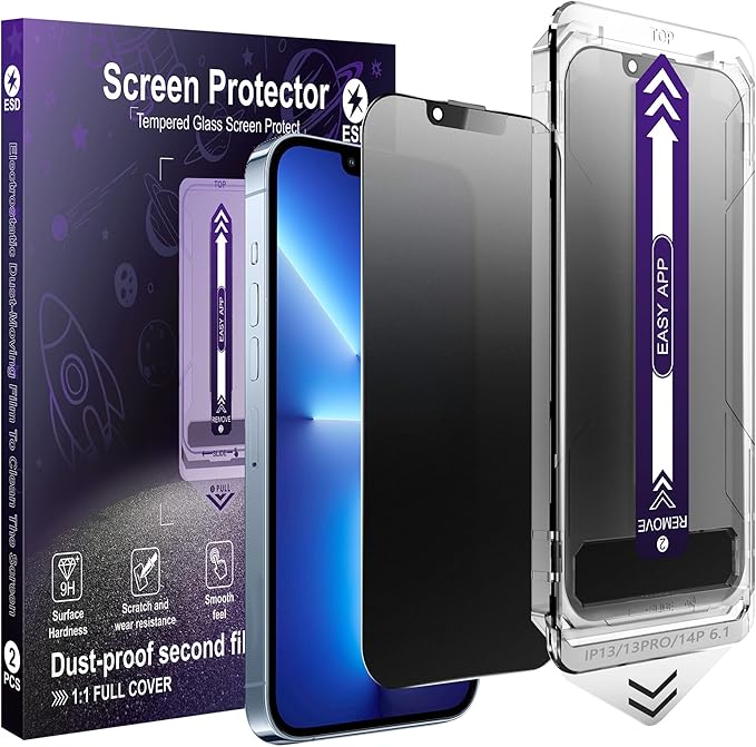 2-Pack Matte Privacy Screen Protector for iPhone 13/13 Pro/14/16eAnti-Glare &amp 25°Anti-SpyAnti-ReflectionAnti-FingerprintAuto Dust RemovalEasy Installation