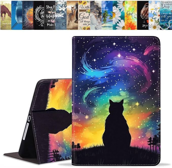 Black Cat Under The Starry Sky