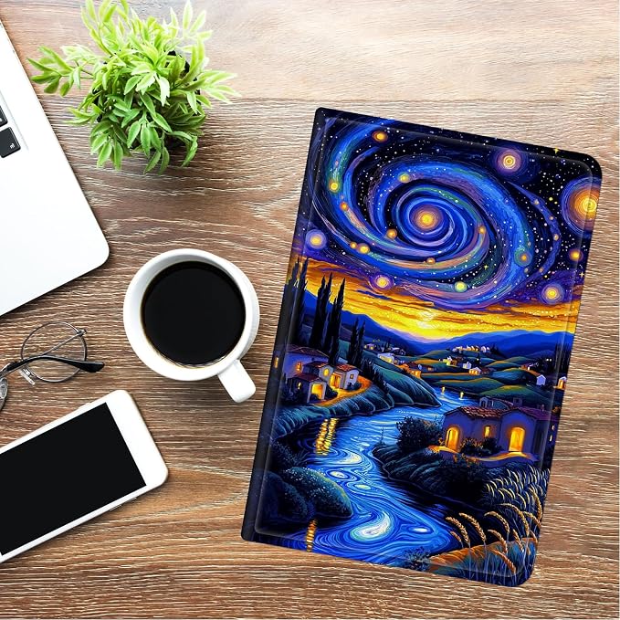 Starry Night Village Field